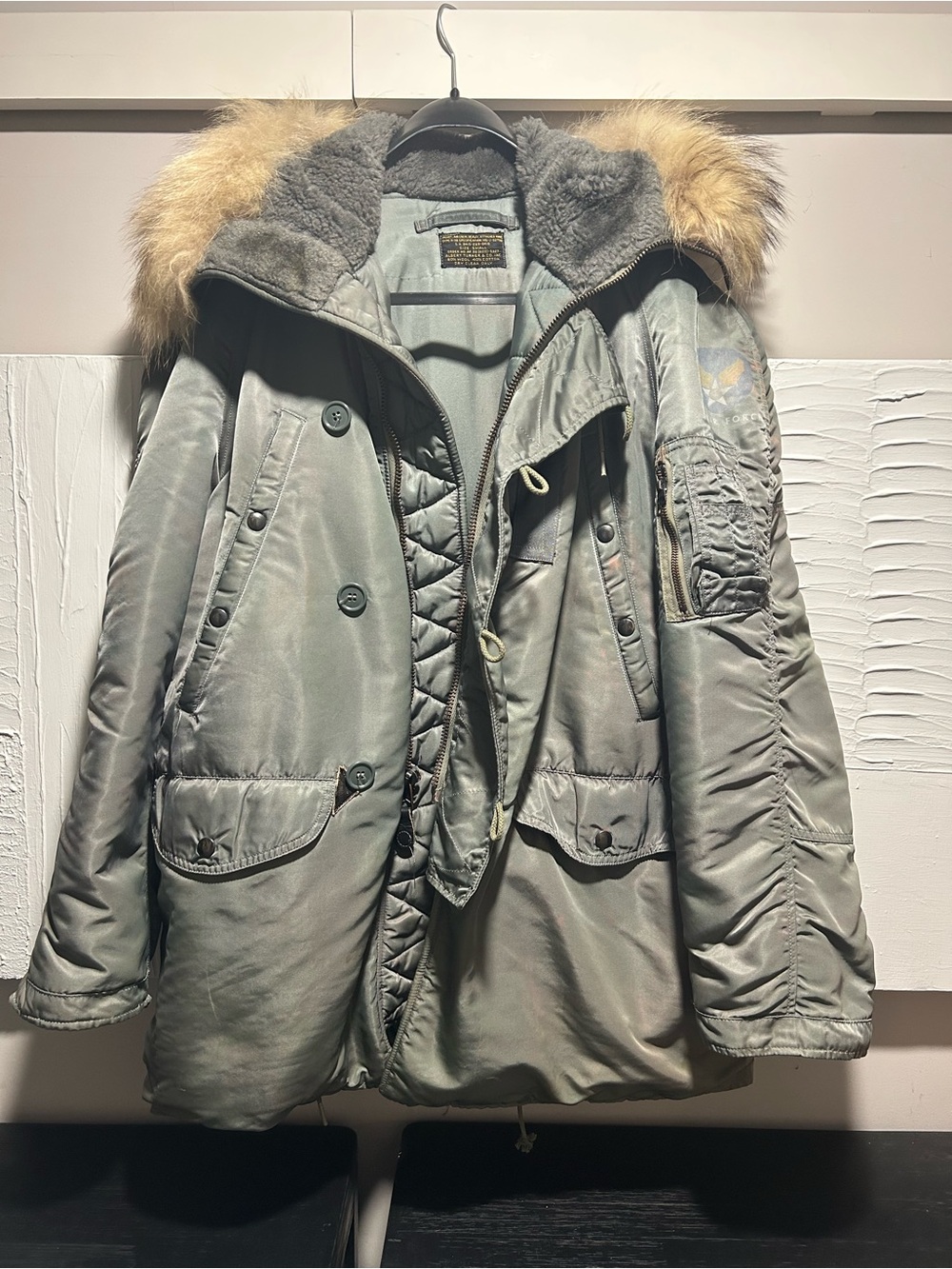 Vintage USAF N-3B Air Crew Heavy Flight Parka by Albert Turner & Co., Inc. Size